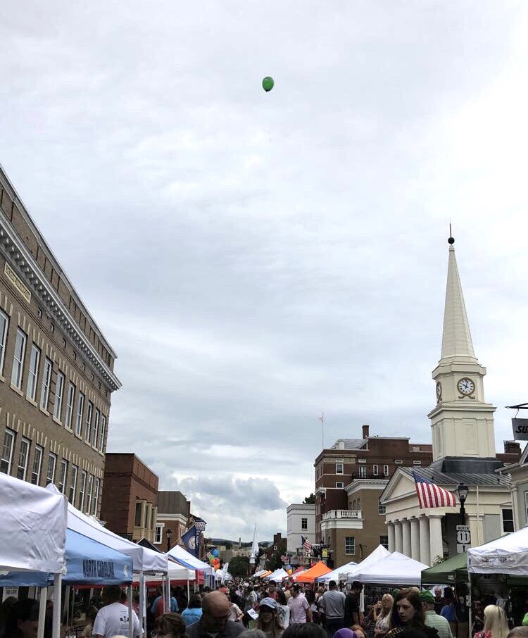 A view of Main Street Lexington during the Sidewalk Sale of the last weekend. Plenty of tents and crafts abound!